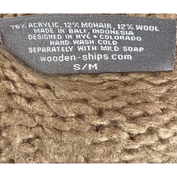 Wooden Ships Paola Buendia Mohair Wool Blend Sweater Brown Size S/M - Picture 11 of 11
